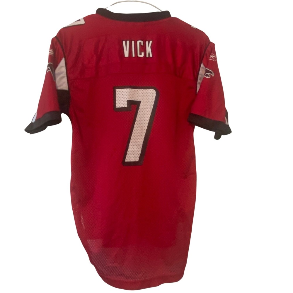 Reebok NFL‎ Youth Vick #7 Atlanta Falcons Jersey Football Red Youth L 14-16 EUC
